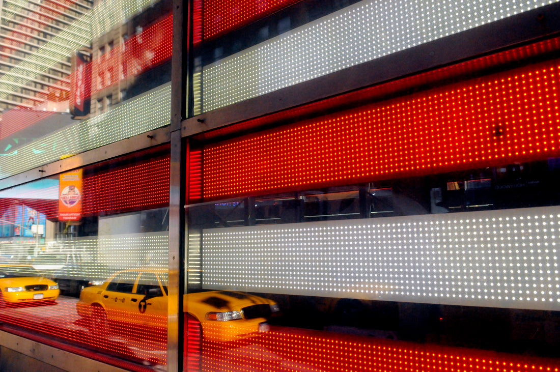 New York City taxi cab reflection art image by Mike Lindwasser