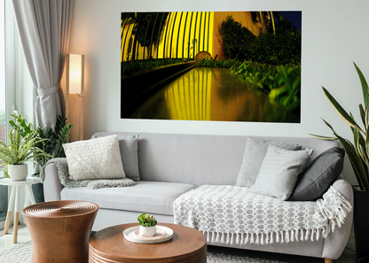 Double Yellow Abstract wall art by Mike Lindwasser