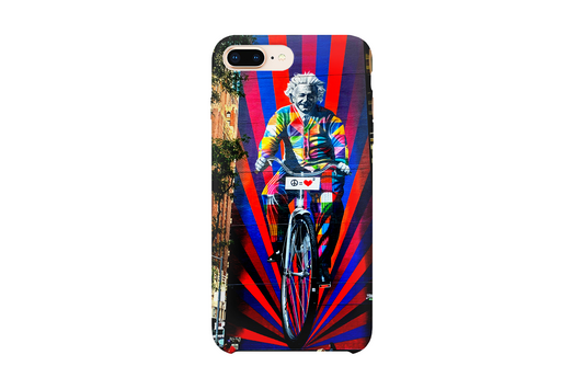 Einstein Bike iPhone case by Mike Lindwasser