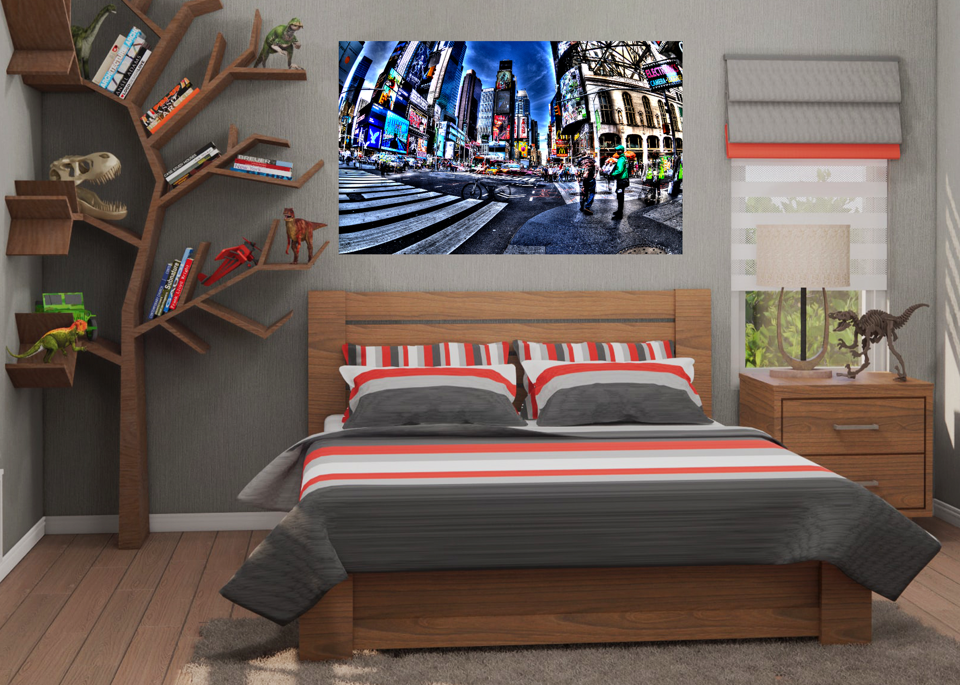 Times Square Blue wall art by Mike Lindwasser