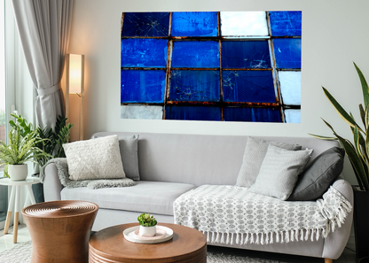 Blue and White abstract wall art by Mike Lindwasser