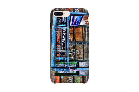 Blue NYC Subway iPhone case by Mike Lindwasser