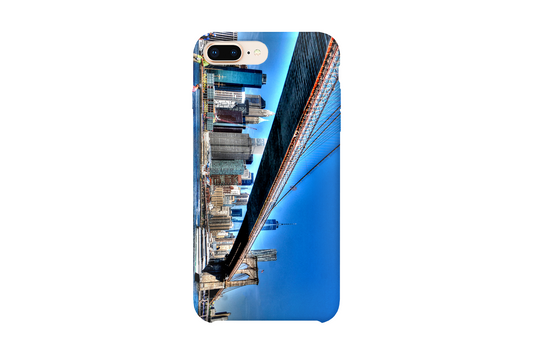 Brooklyn Bridge and NYC Skyline iPhone case by Mike Lindwasser