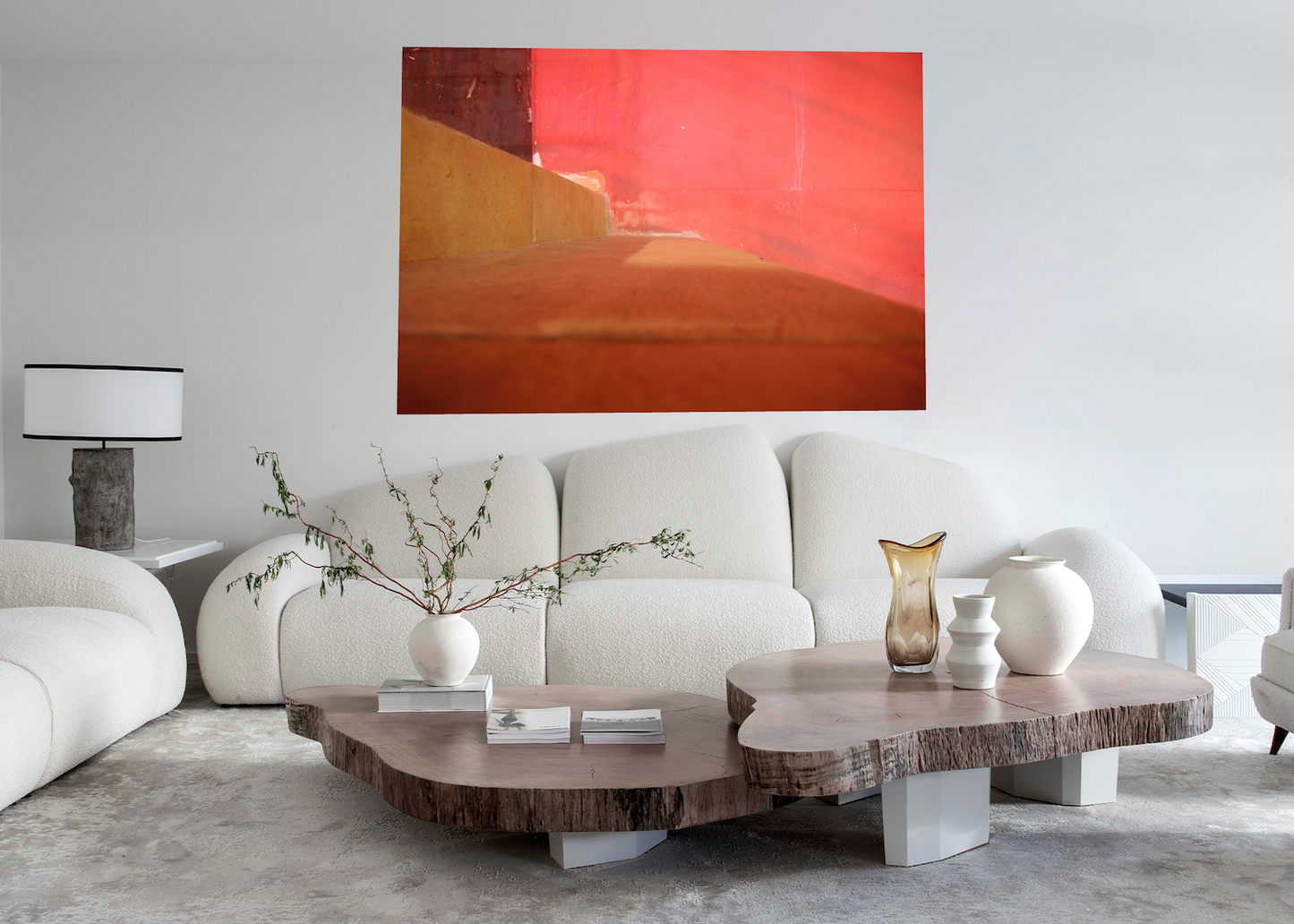 Pink abstract wall art by Mike Lindwasser