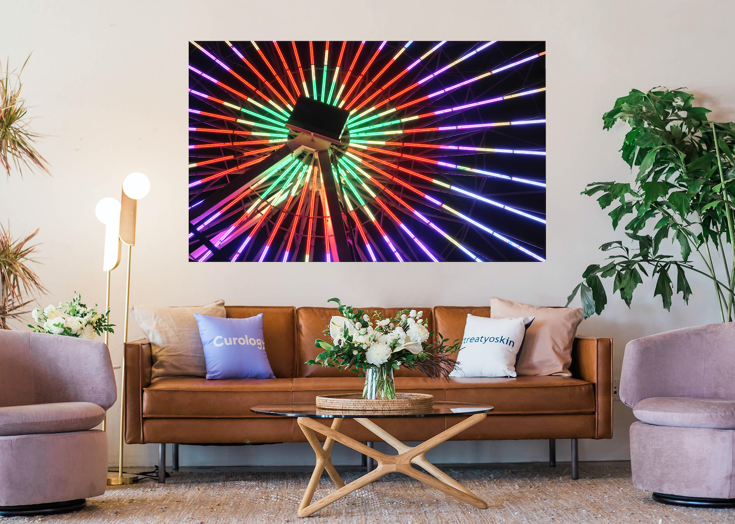 Rainbow Wheel abstract wall art by Mike Lindwasser